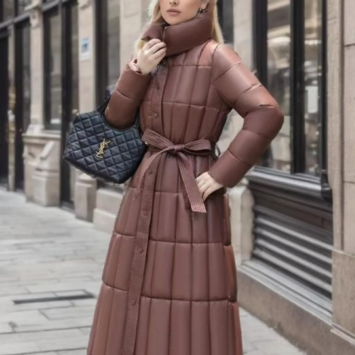 2023 giacca invernale impermeabile da donna cerniera allentata lunga Parka giacca piumino in cotone femminile addensare giacca c
