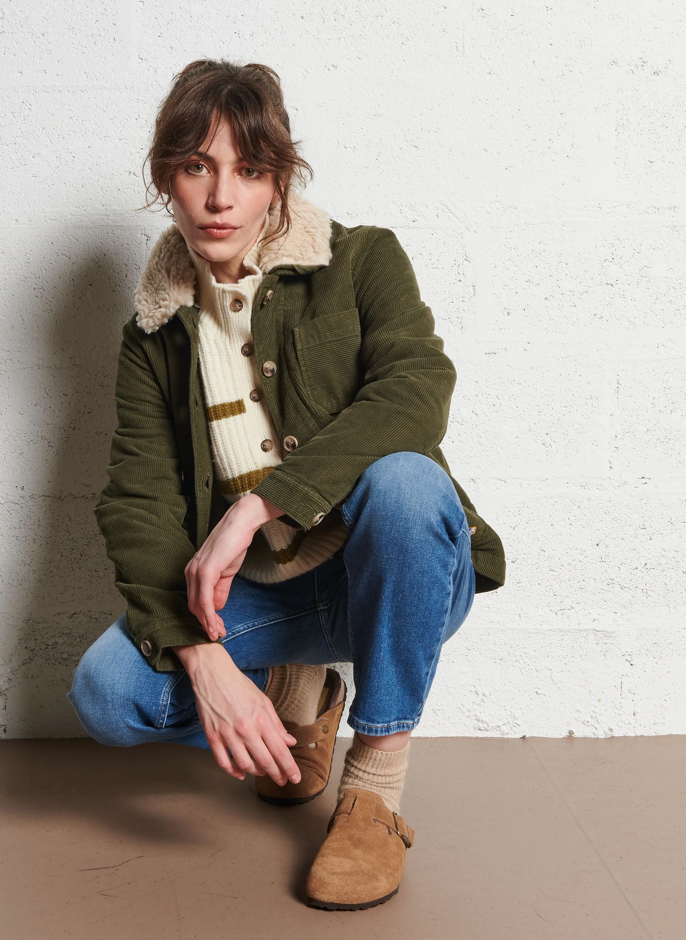  ARMOR LUX   HERITAGE - Giacca con collo staccabile in cotone | Verde