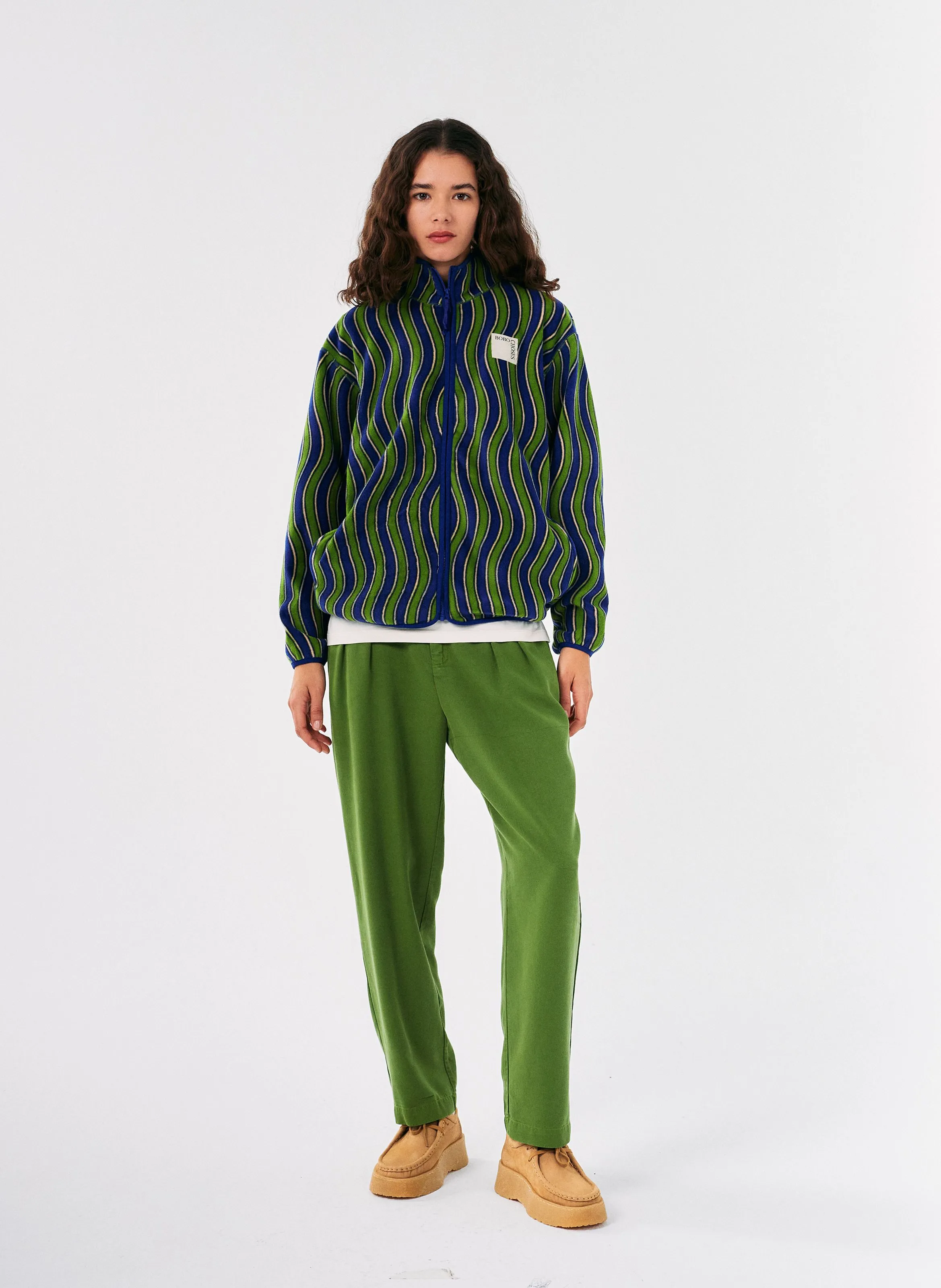  BOBO CHOSES   Giacca con collo alto a righe | Multicolore