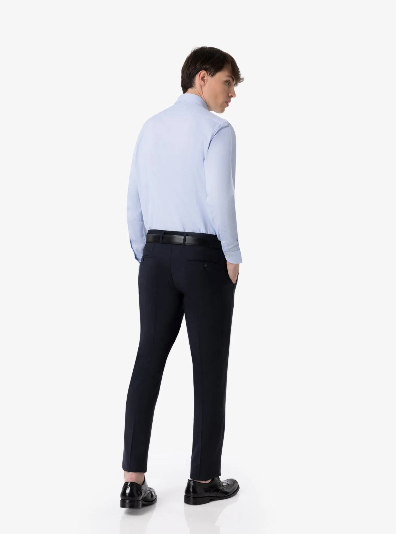 Camicia Regular Nido D'ape con Collo Francese - Folke
