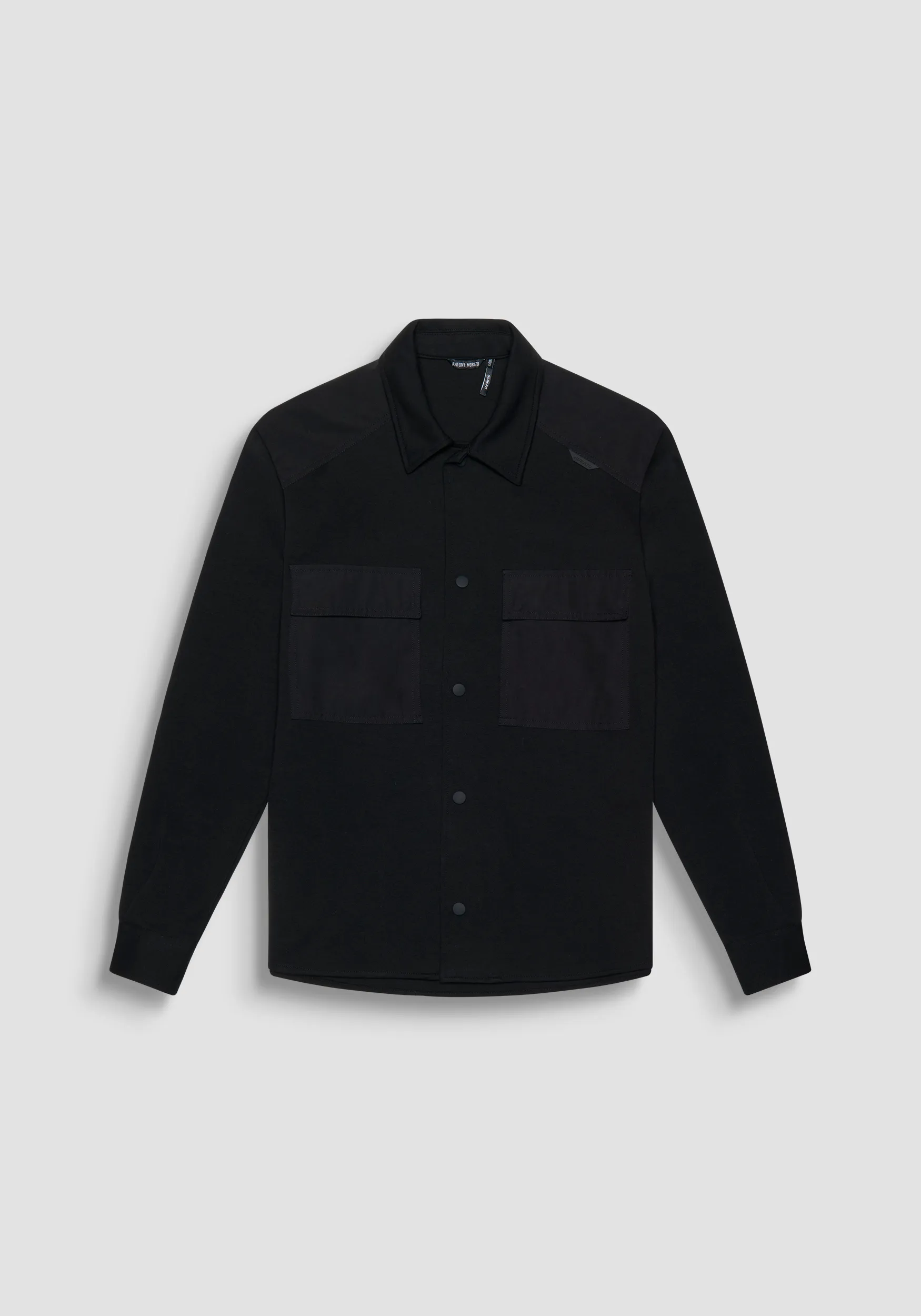 CAMICIA REULAR FIT IN MISTO COTONE CON TASCONI SUL PETTO