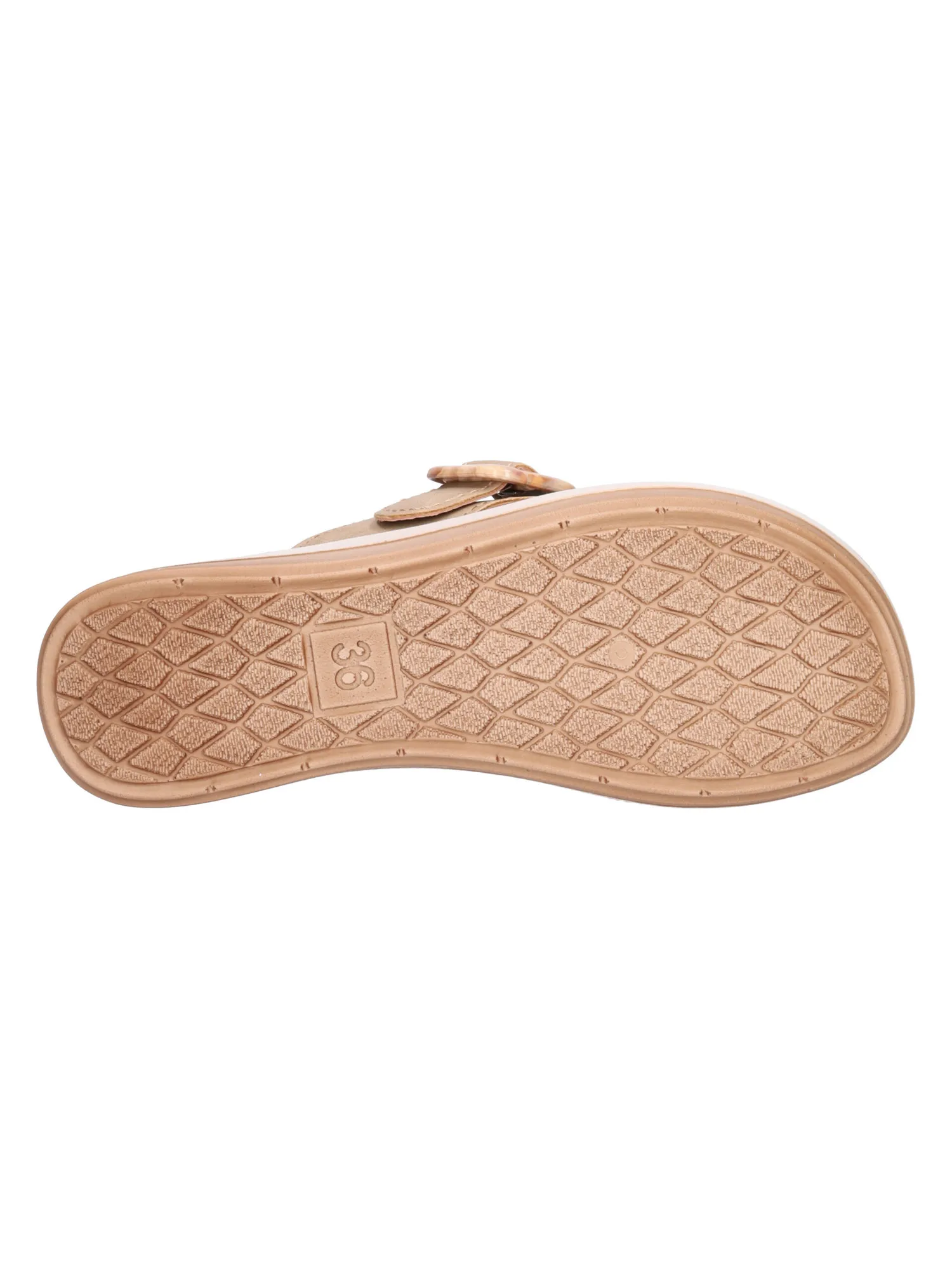 Ciabatta infrapollice con zeppa bassa Inblu da donna beige