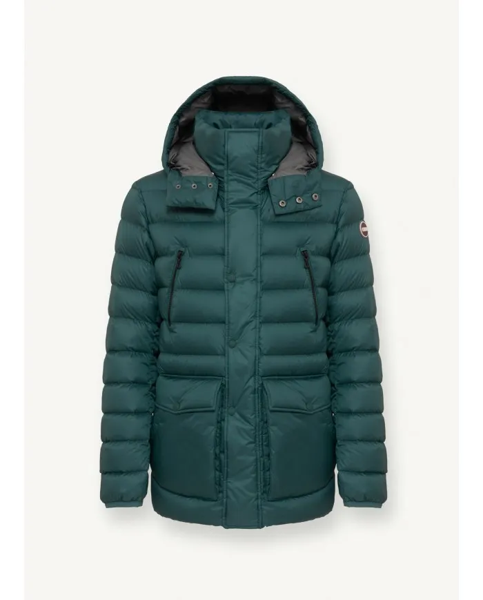 COLMAR Piumino uomo 1235 5ST Concrete A-ET Giacca Media con Cappuccio Verde 335 SHERWOOD - SPIKE