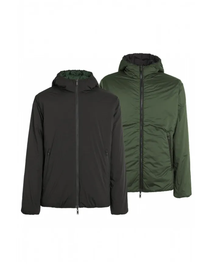 HOMEWARD Piumino Uomo HWMCW212 EL PASO A-EE Nylon reversibile imbottito in poliestere 01 BLACK/GREEN