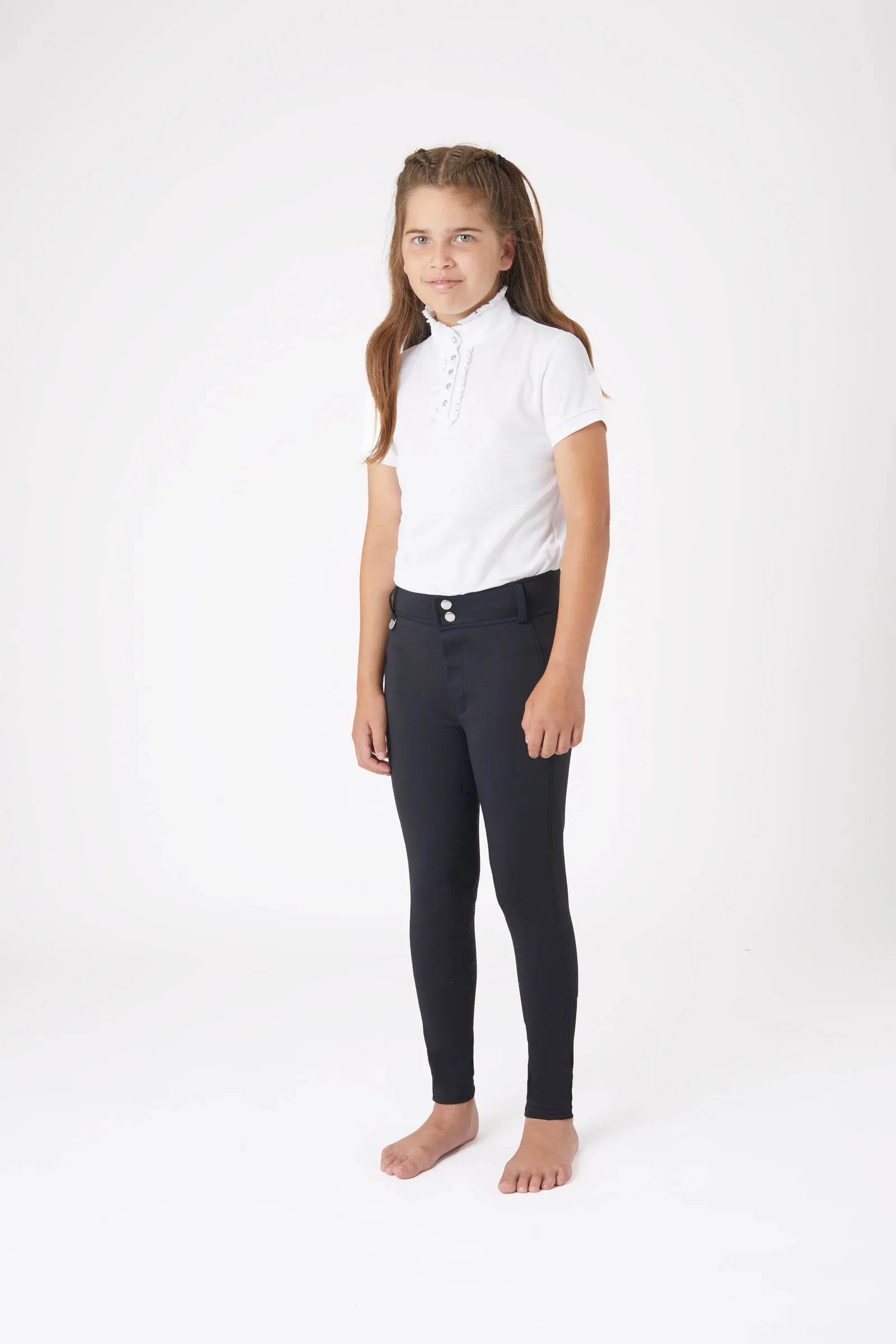 Horze Finnja Pantaloni da equitazione termici con full grip per bambini