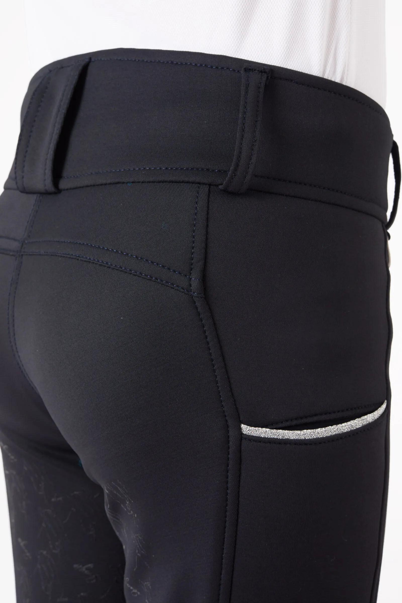Horze Finnja Pantaloni da equitazione termici con full grip per bambini
