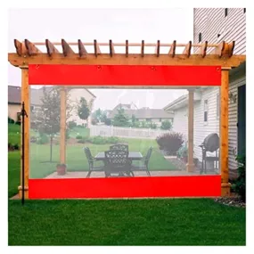 KFGDFD Trasparente per Esterni Pannello in Tela Cerata Impermeabile Resistente in PVC, Tenda Divisoria Resistente alle Intemperi