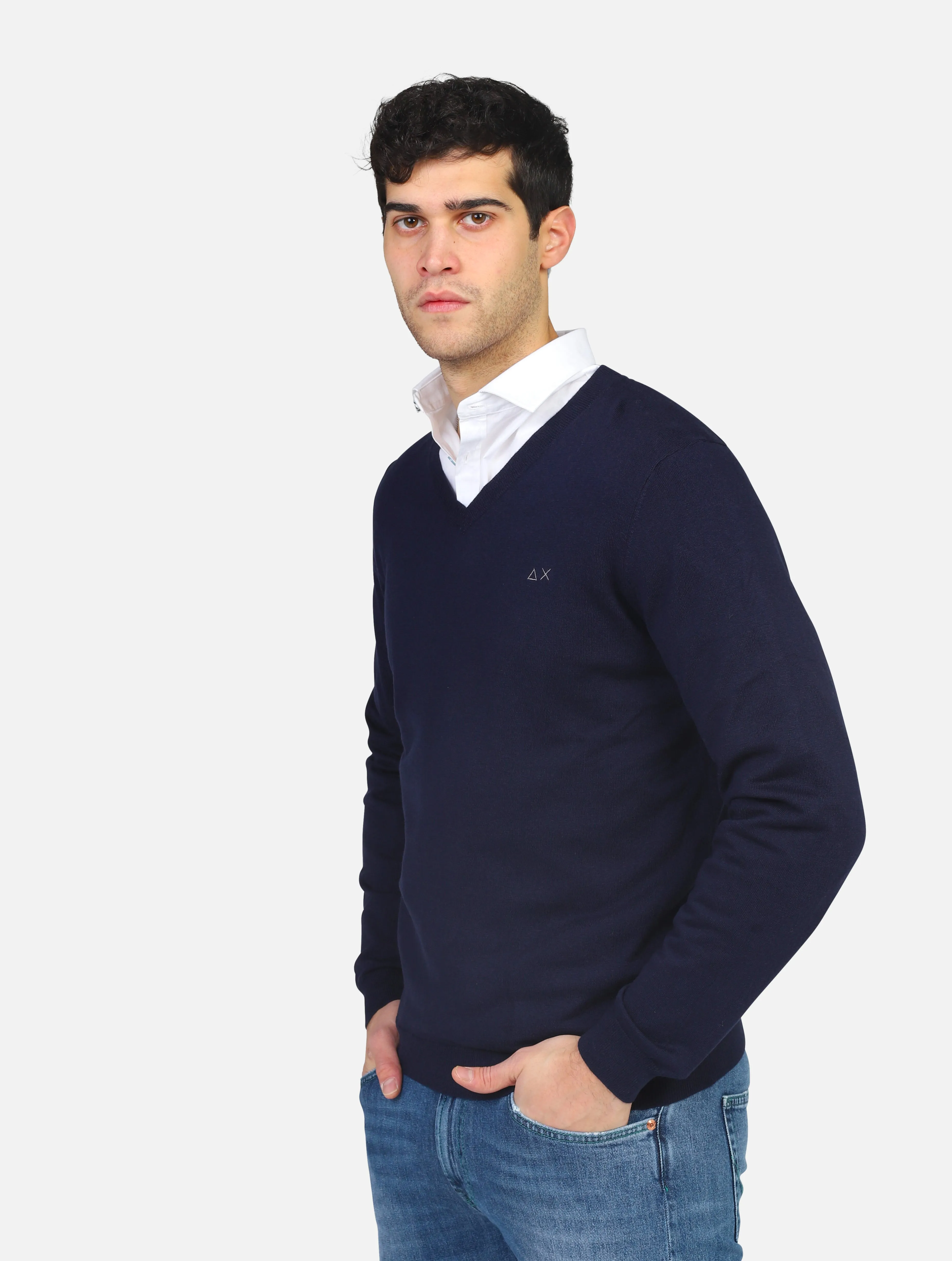 maglia SUN68 - K43102BLUE NAVY