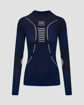 Maglietta a maniche lunghe termoattiva blu scuro da donna X-Bionic Merino clwt06w23w-a655