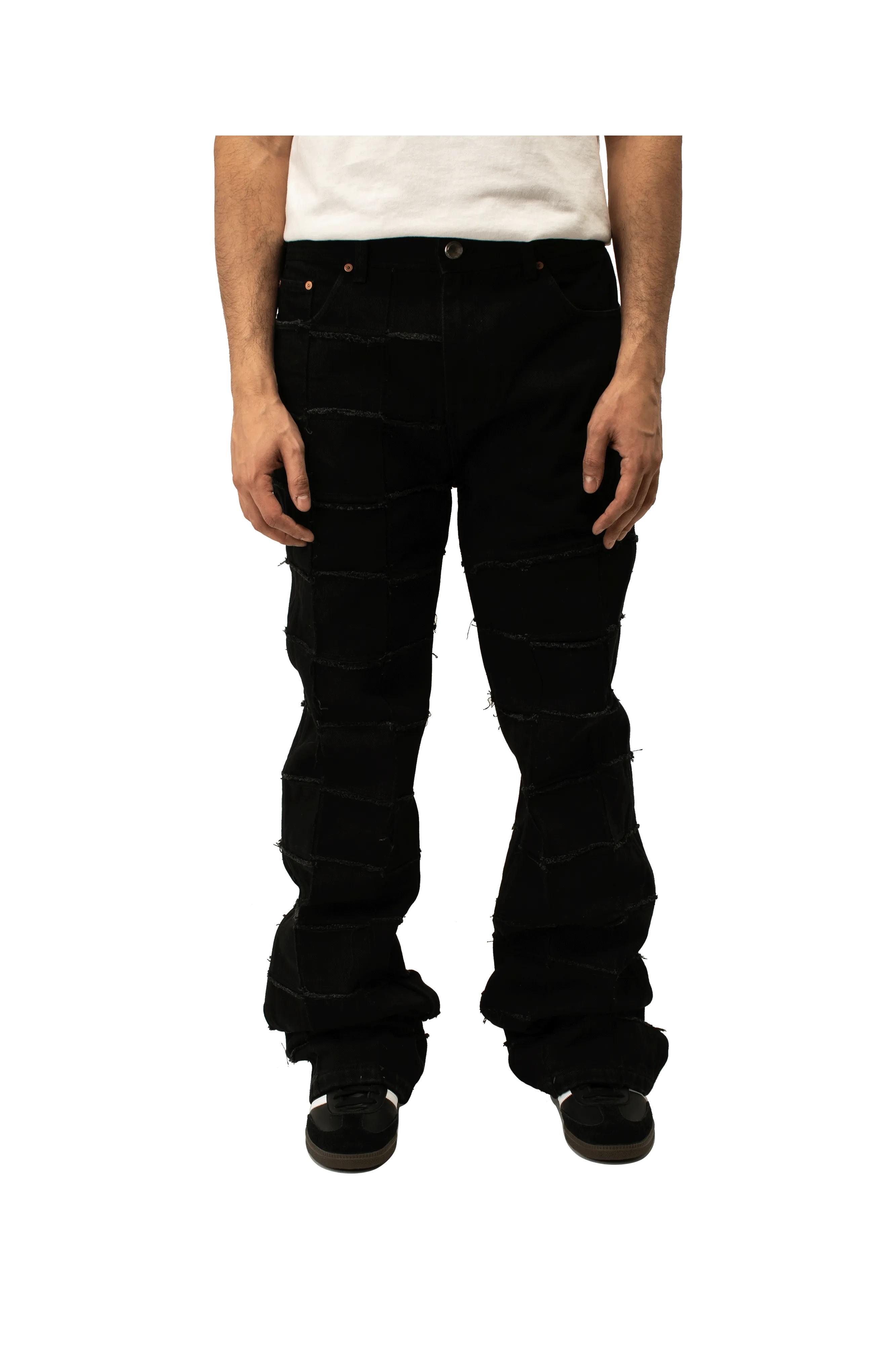New Patchwork Wide Leg Jeans
