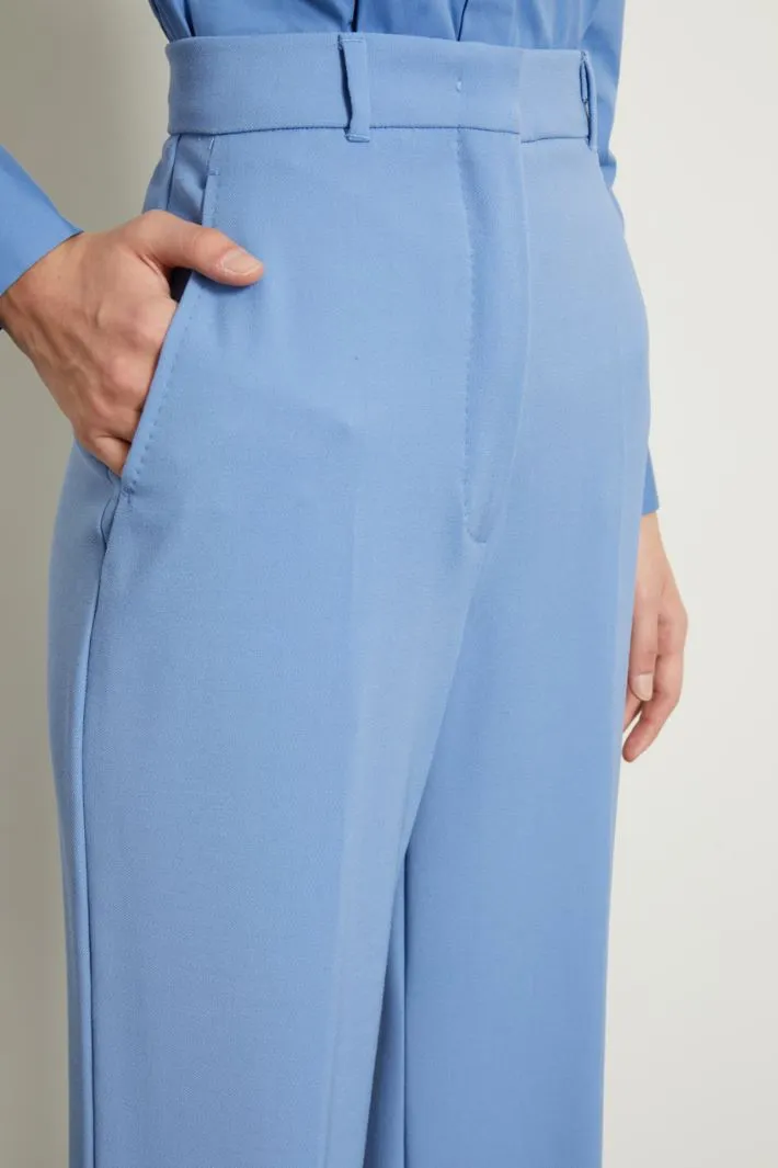 Pantaloni a palazzo in lana