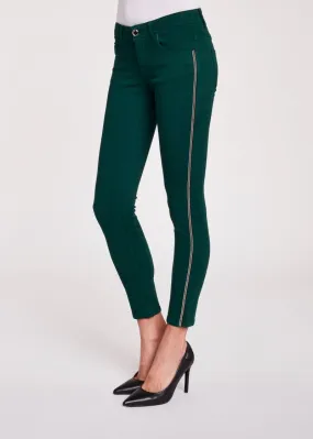 Pantaloni con banda gioiello
