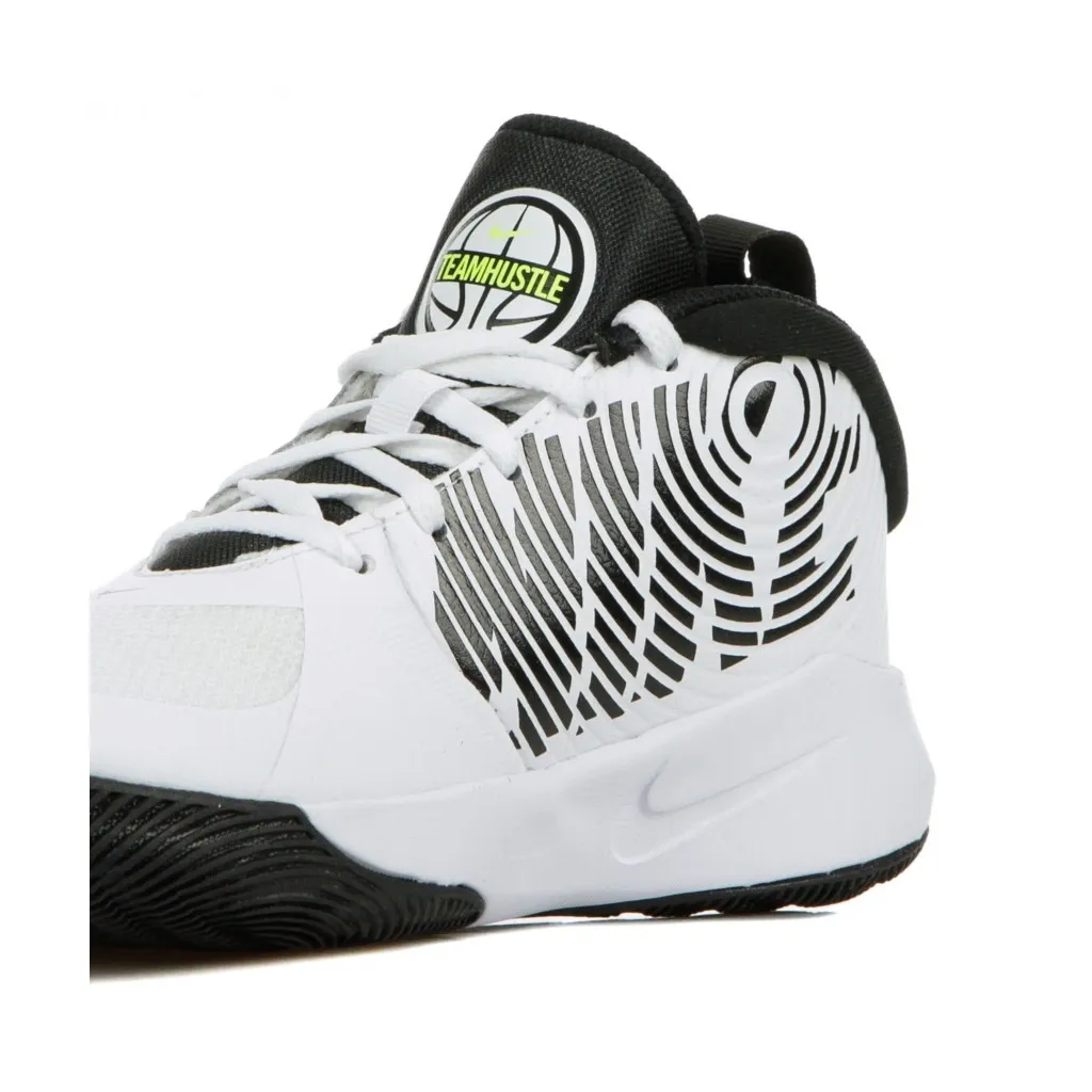 scarpa alta ragazzo team hustle d9 gs WHITE/BLACK/VOLT