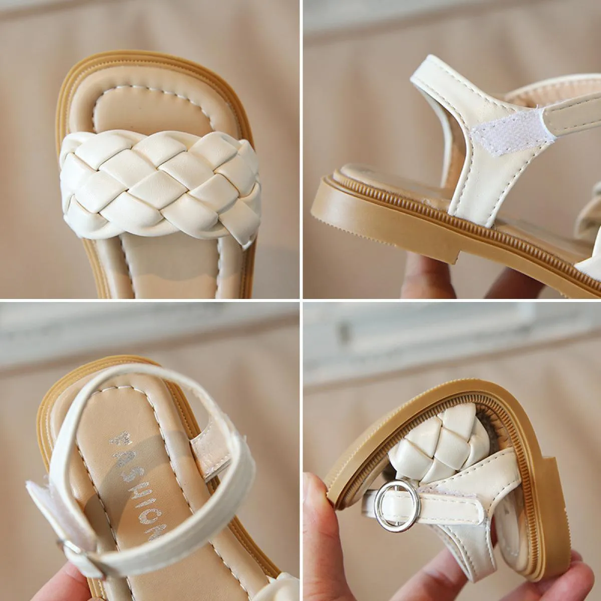 Scarpe eleganti per ragazze in stile inglese Scarpe per bambini Scarpe intrecciate Scarpe da principessa per bambini Festa per l