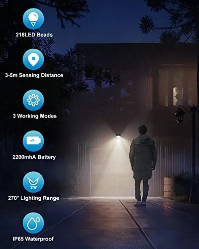 SEZAC Luce Solare Led Esterno【6 Pezzi /3 Modalità】 Illuminazione a 270°Luci Solari Esterno con Sensore di Movimento, IP65 Imperm