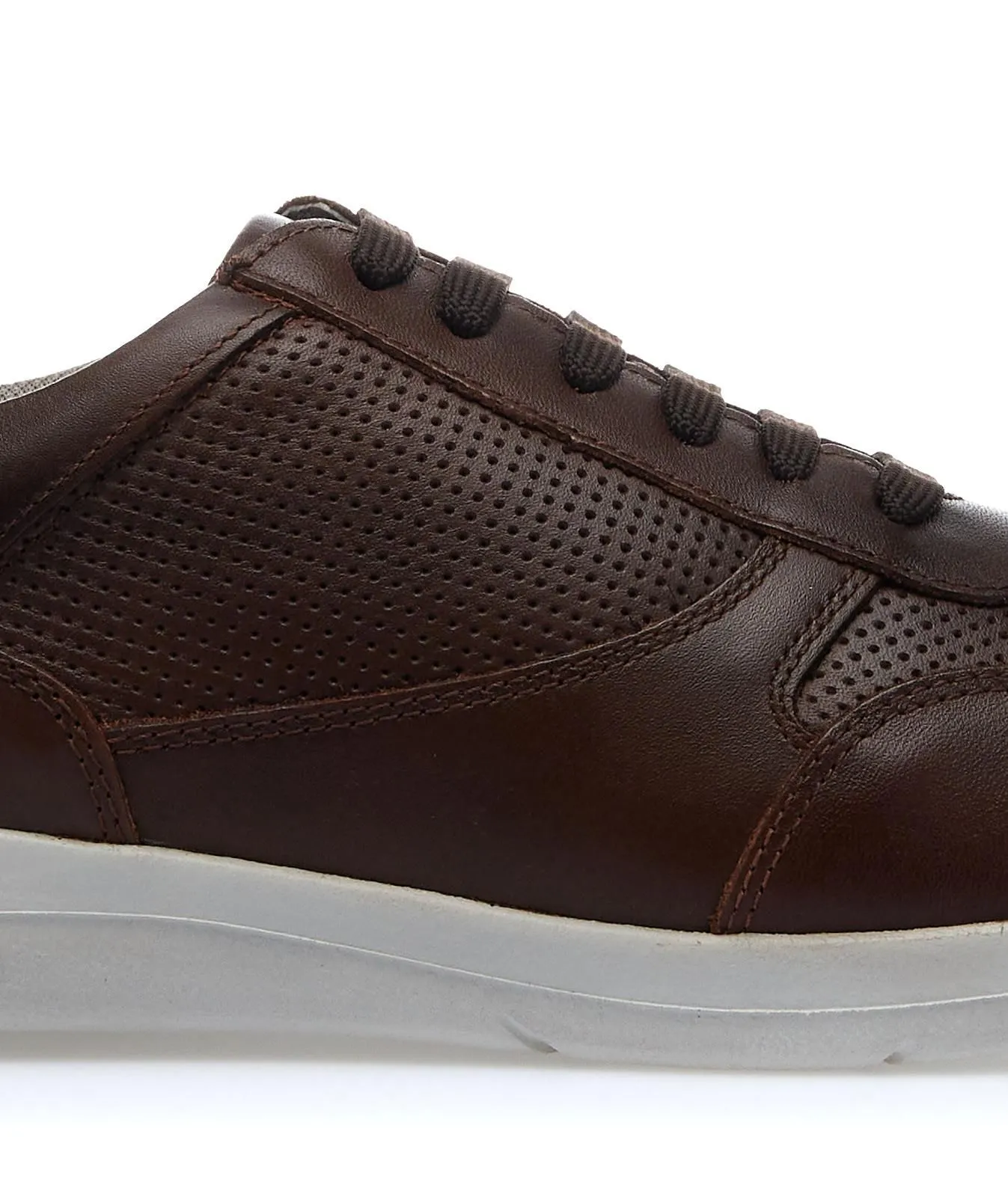 Sneakers marroni uomo in pelle