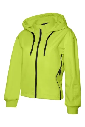 ZERORH+ 3 ELEMENTS SOFT SHELL W HOODY Acid Lime giacca softshell leggero da donna